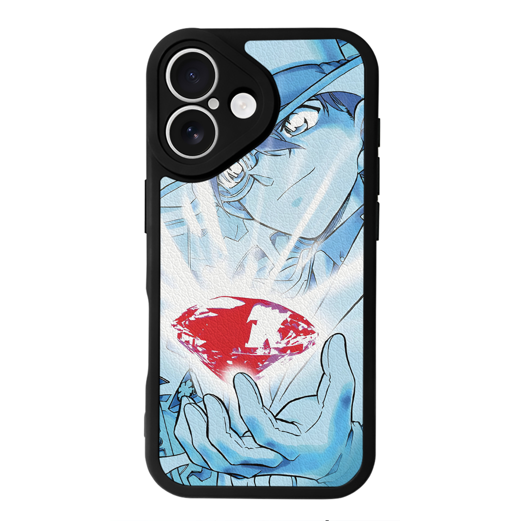 （画像用） 名探偵コナン Detective Conan 【iPhone 16シリーズ対応】シリコンスマホケース（レザー調） 材質：シリコン